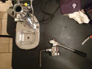 La Pavoni mit demontiertem Kolben