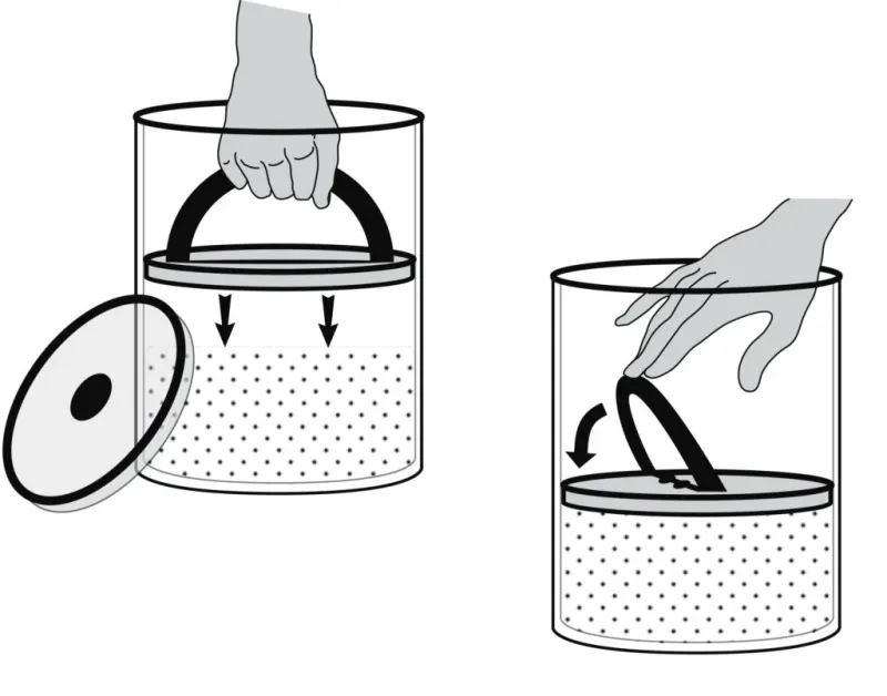 Inside of a valve container
