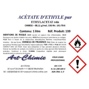 Bottle of ethyl acetate
