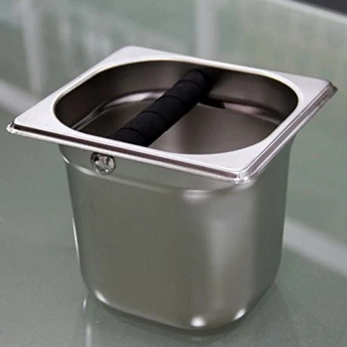 Square stainless steel knock box