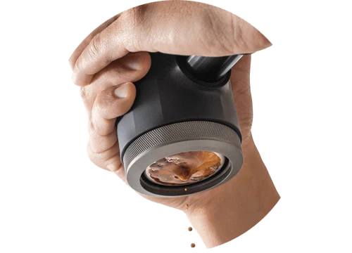 The Wacaco Picopresso with an espresso