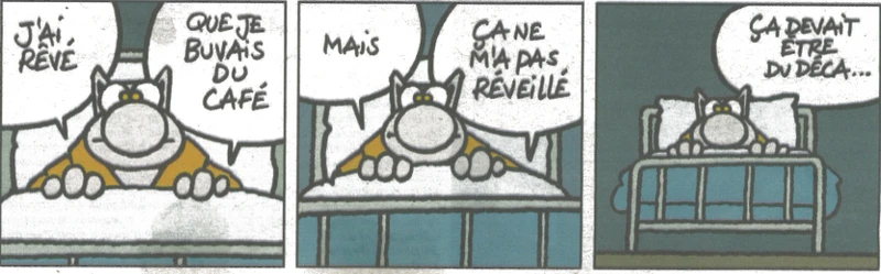 Extrait BD Le Chat sur le café décaféiné