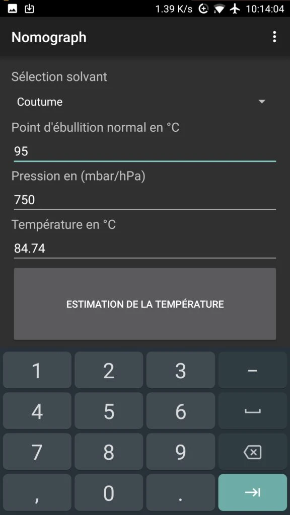 Calcul à 1500m d'altitude