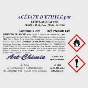 Bottle of ethyl acetate