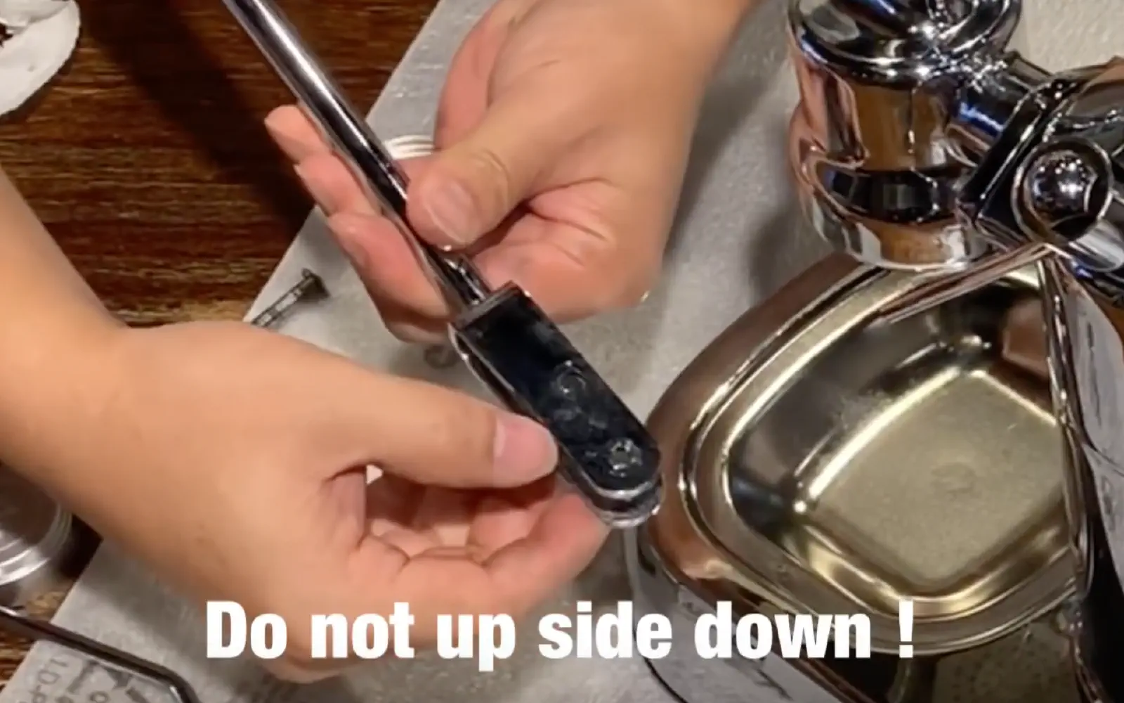 Reassembling the lever