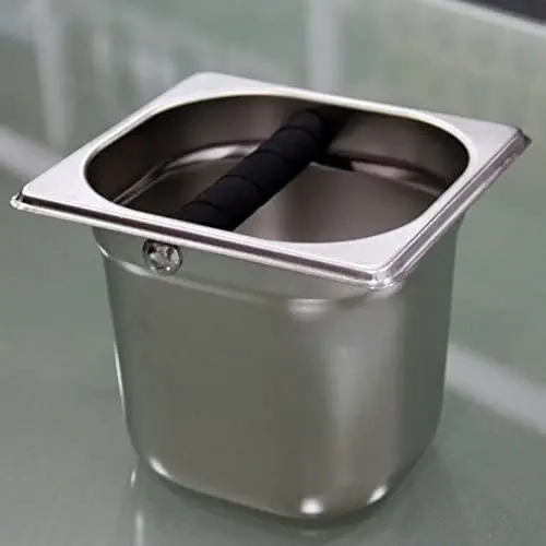 Square stainless steel knock box