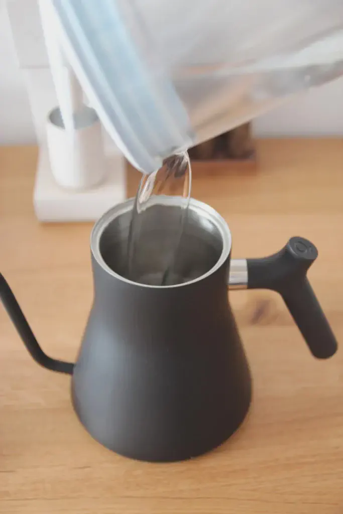 Brita glass carafe with filtered water
