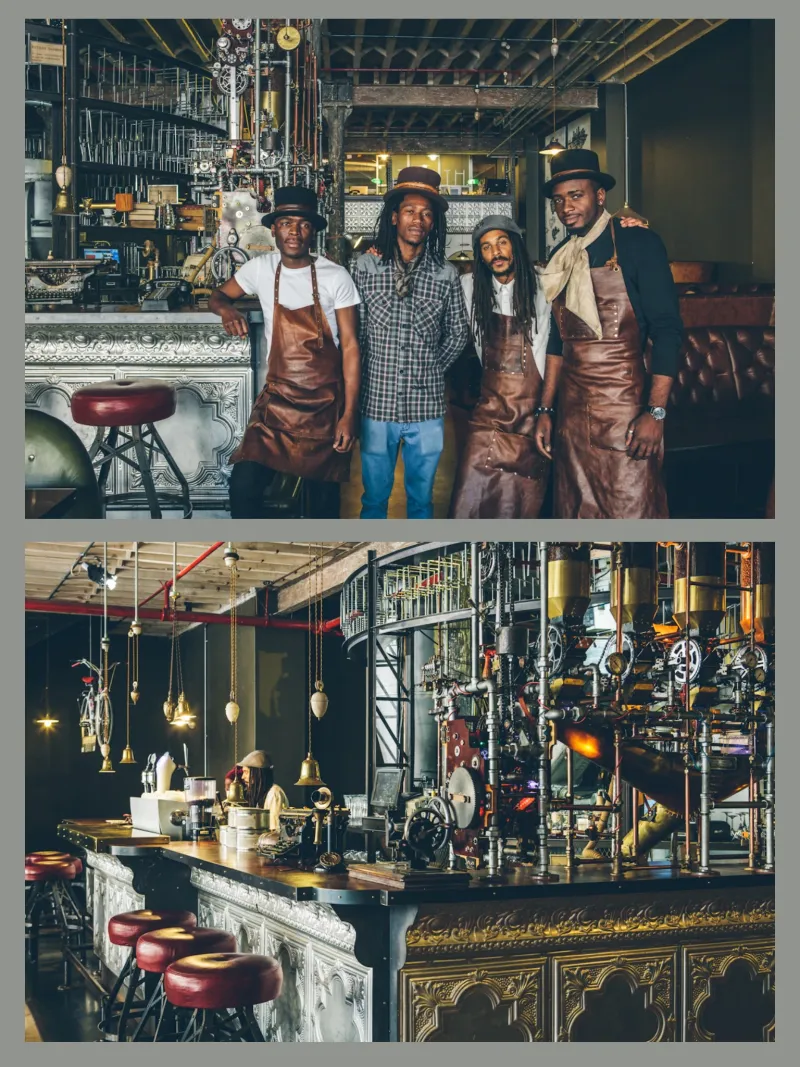 Interno del coffee shop Truth a Cape Town