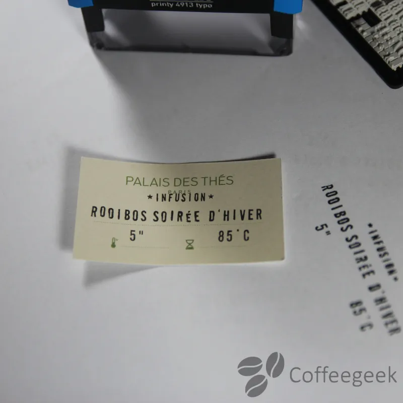 Risultato finale di un'etichetta personalizzata