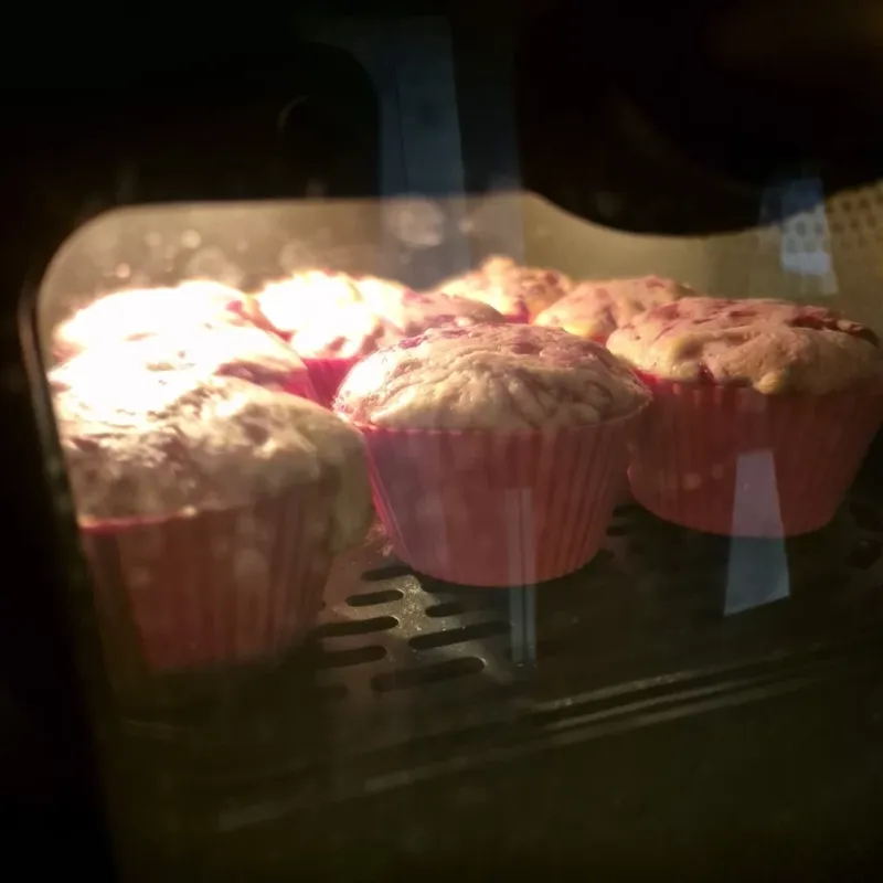 Begin van het bakken