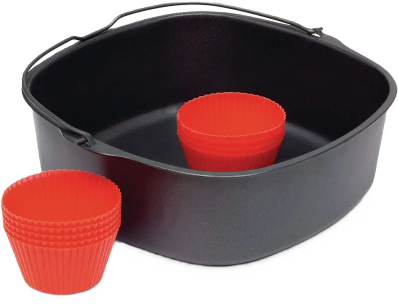 Bakset en siliconen muffinvormen voor Airfryer XL